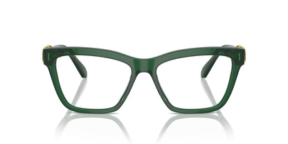 Swarovski SK2021 Prescription Eyewear Frames, Transparent Green/Demo Lens, 55 mm