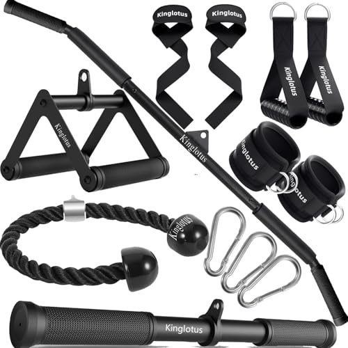 Kinglotus Cable Machine for Home Gym,Triceps Press Down Cable Machine attachments,LAT Pull Down attachments,Triceps Pull Down attachments,Fitness Equipment Cable Accessories