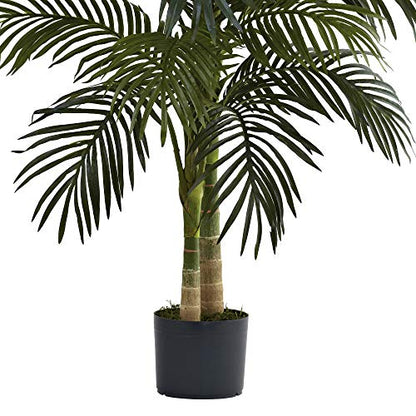 Nearly Natural 5357 4ft. Golden Cane Palm Tree,Green