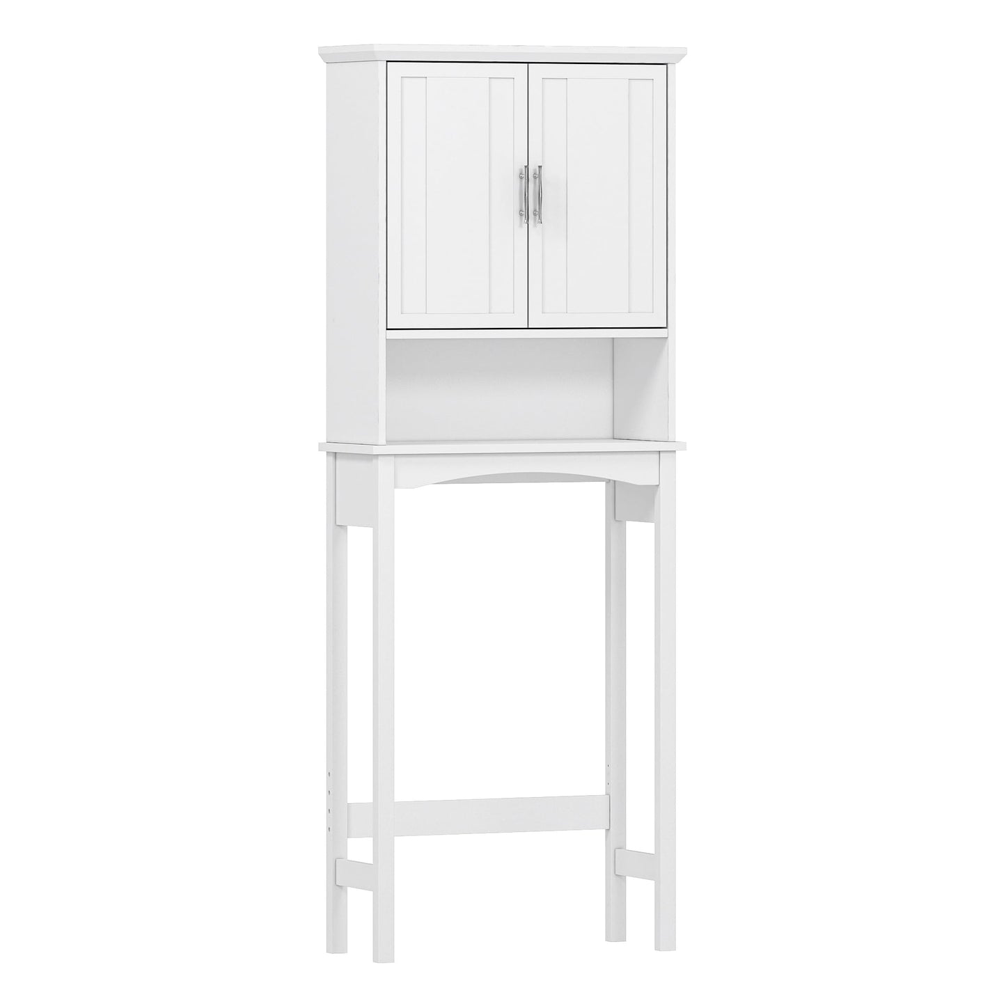 Spirich Over The Toilet Storage Cabinet, Bathroom Shelf Over Toilet, Bathroom Organizer Space Saver, White