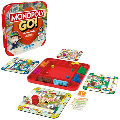 Monopoly GO! Board Game | Inspired by The Popular Mobile Board Game | Ages 8+ | 2-4 Players | 15 Mins. | Family Games | Travel Games for Kids and Adults