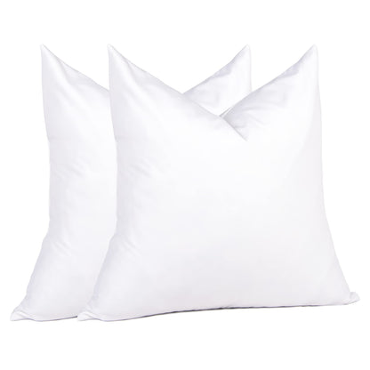Euro Pillow Inserts 26 x 26 (Pack of 2, White), Down Feather Pillow Stuffer, Premium White Pillows for Bed, Couch, and Cushion