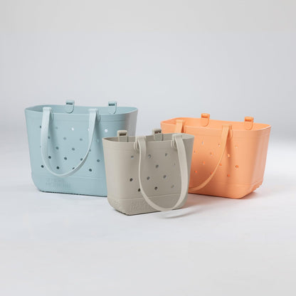 Simple Modern Extra-Large Beach Bag | Waterproof Getaway Rubber Tote with Zipper Pocket for Travel, Pool, Boat, Groceries, Sports | Almond Birch