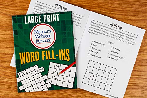 Large Print Merriam-Webster Puzzles 10 Booklet Set (Brain Games Large Print)