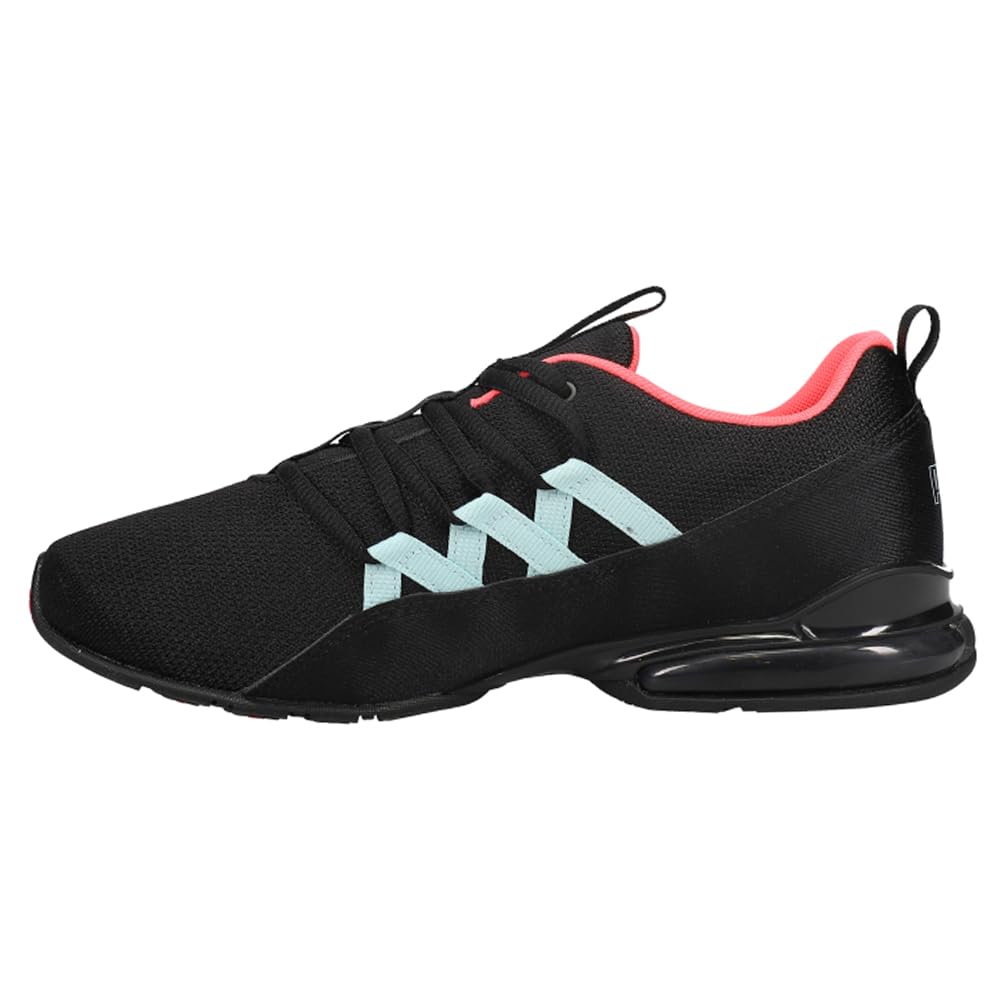 PUMA Womens Riaze Prowl Cross Trainer, PUMA Womens Black-Ignite Pink-Aquamarine, 9.5