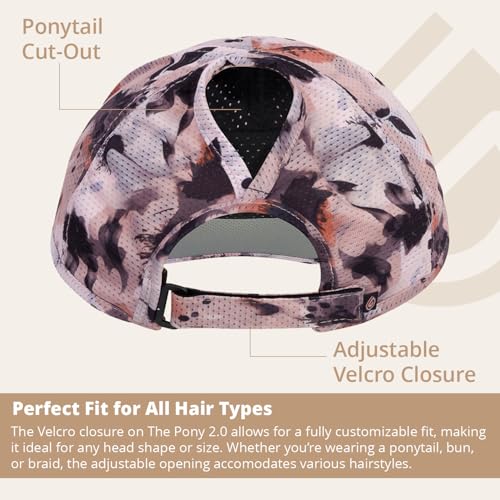 Gymwrap Pony 2.0 Sweat-Wicking Ponytail Hat for Women - Adjustable Baseball Cap for Running, Workouts, Tennis & Outdoors