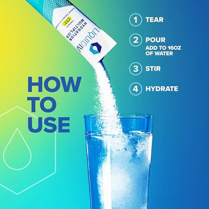 Liquid I.V. Hydration Multiplier - Firecracker - Hydration Powder Packets | Electrolyte Powder Drink Mix | Easy Open Single-Serving Servings | Non-GMO | 1 Pack (16 Servings)