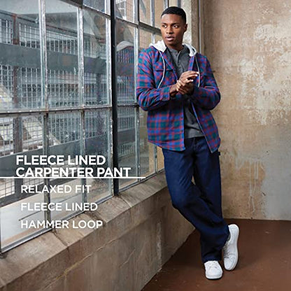 Wrangler Authentics Men's Fleece Lined Carpenter Pant,Autumn Khaki,34W X 30L