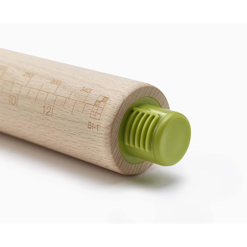 Joseph Joseph PrecisionPin Baking Adjustable Rolling Pin - Consistent and Even Dough Thickness for Perfect Baking Results, Multicolor