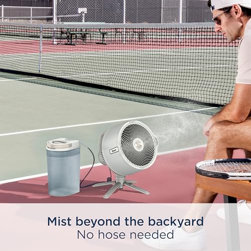 Shark FlexBreeze Pro Mist Fan — Indoor & Outdoor, Integrated Misting, Pedestal to Tabletop, Corded or Cordless, Up to 24-Hr Battery, Oscillating, White, FA302WH (2025 Release)