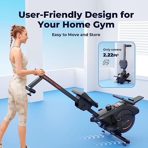 YOSUDA Magnetic Rowing Machine 350 LB Weight Capacity - Rower Machine for Home Use with LCD Monitor, Tablet Holder and Comfortable Seat Cushion-New Version