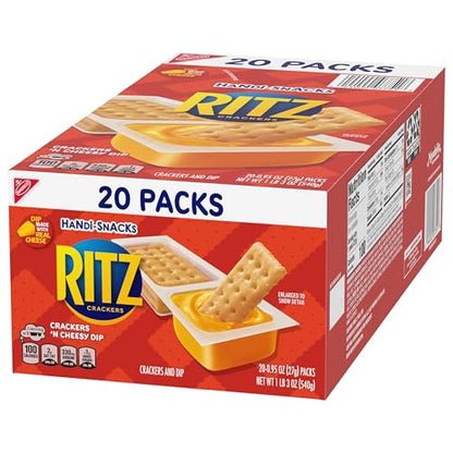 Handi-Snacks RITZ Crackers 'N Cheesy Dip Snack Packs, 20 Snack Packs
