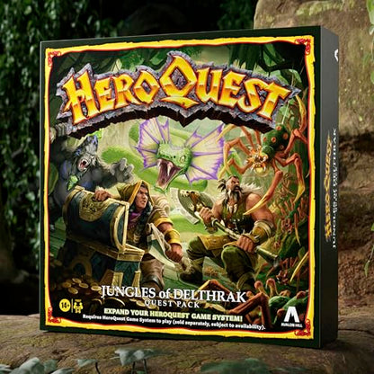 Avalon Hill HeroQuest Jungles of Delthrak Quest Pack | Roleplaying Games | Ages 14+ | 2 to 5 Players | Requires HeroQuest Game System to Play