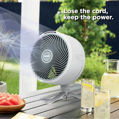 Shark FlexBreeze Pedestal & Tabletop Oscillating Fan with Remote, Indoor & Outdoor, Portable, Corded & Cordless with InstaCool Misting Attachment, White, FA222WH