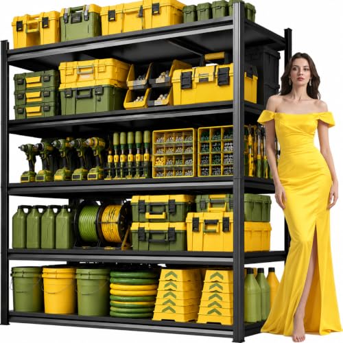 40''W Garage Shelving,Heavy Duty Shelving with Double-Layer Columns