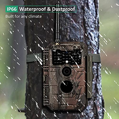 GardePro E6 Trail Camera WiFi 32MP 1296P Game Camera with No Glow Night Vision Motion Activated Waterproof for Wildlife Deer Scouting Hunting or Property Security, Camo