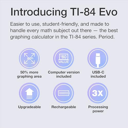 TI-84 Evo Graphing Calculator Texas Instruments, White