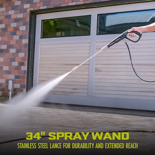 Sun Joe SPX3000 Electric Pressure Washer, 2030-PSI, 1.2-GPM Water Flow, Dual Detergent Soap Tanks, For Cars, Fences, RVs, ATVs, Patios, Sidewalks