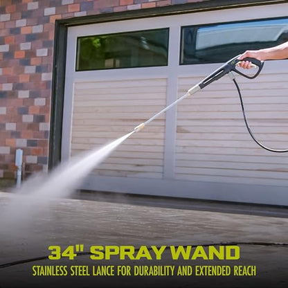 Sun Joe SPX3000 Electric Pressure Washer, 2030-PSI, 1.2-GPM Water Flow, Dual Detergent Soap Tanks, For Cars, Fences, RVs, ATVs, Patios, Sidewalks