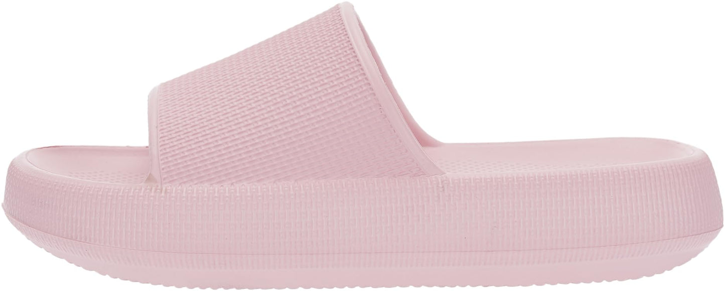 BRONAX Pillow Slippers for Women and Men | House Slides Shower Sandals | Cushioned Thick Sole 39-40 Pink