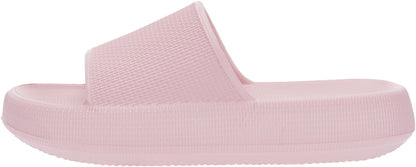 BRONAX Pillow Slippers for Women and Men | House Slides Shower Sandals | Cushioned Thick Sole 39-40 Pink