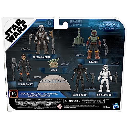 STAR WARS Mission Fleet, 2.5-Inch Scale Mandalorian Action Figure Set with 6 Figures & 8 Accessories, Toys for 4 Year Old Boys & Girls (Amazon Exclusive)