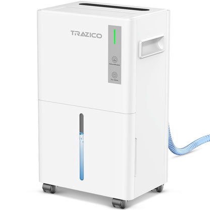 1500 Sq.ft Dehumidifier for Basement, Trazico 21 Pint Dehumidifiers for Home Large Room with Drain Hose, Smart Humidity Control, 3 Modes, 24H Timer, Auto Defrost, Ideal for Bedrooms, Bathroom, White