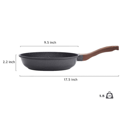 SENSARTE Nonstick Frying Pan Skillet, Swiss Granite Coating Omelette Pan, Healthy Stone Cookware Chef's Pan, PFOA Free (8/9.5/10/11/12.5 Inch) (9.5 Inch)