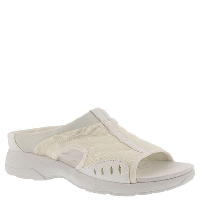 Easy Spirit Women's TRACIEE2 Flat Sandal, White 140, 7.5 Wide