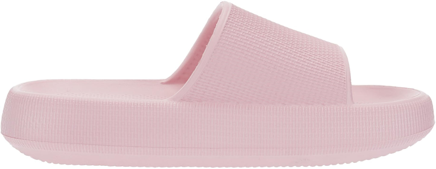 BRONAX Pillow Slippers for Women and Men | House Slides Shower Sandals | Cushioned Thick Sole 39-40 Pink