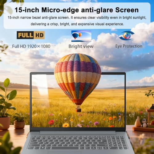 Lenovo Essential 15.6" FHD Everyday Laptop, Intel Processor, 128GB Storage