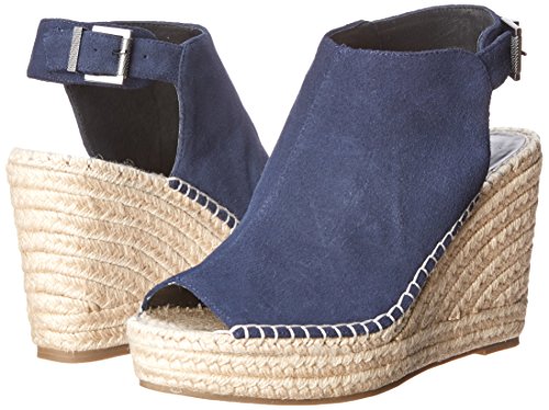Kenneth Cole Women's Olivia Wedge Sandal, Navy, 9.5 M US