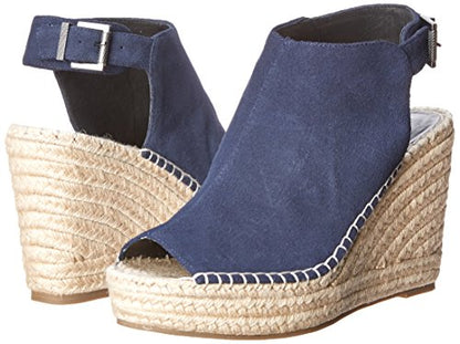 Kenneth Cole Women's Olivia Wedge Sandal, Navy, 9.5 M US