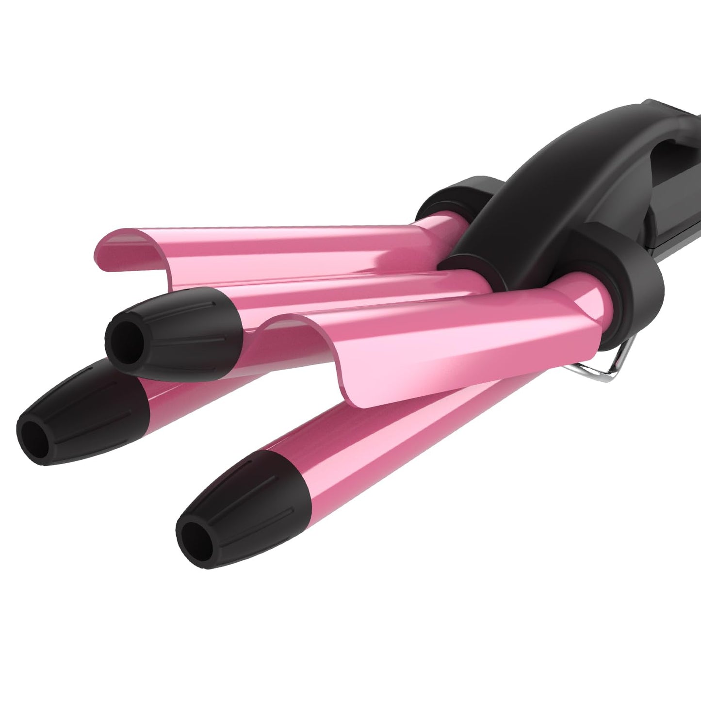 WIZCHARK Mini Waver Curling Iron, 1/2 Inch, Small Hair Crimper for Women with Ceramic Tourmaline, Dual Voltage Travel Hair Waver for Beach Waves, Pink