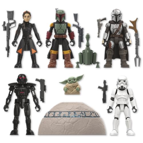 STAR WARS Mission Fleet, 2.5-Inch Scale Mandalorian Action Figure Set with 6 Figures & 8 Accessories, Toys for 4 Year Old Boys & Girls (Amazon Exclusive)