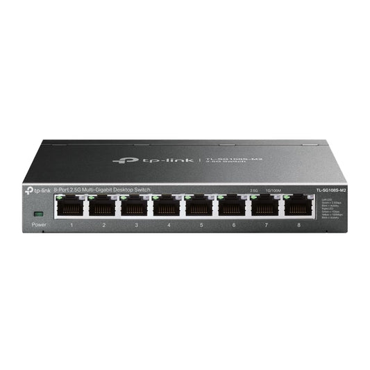 TP-Link TL-SG108S-M2 | 8-Port Multi-Gigabit 2.5G Ethernet Switch | Unmanaged Network Switch | Ethernet Splitter | Plug & Play | Desktop/Wall Mount | Silent Operation