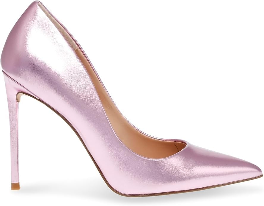 Steve Madden Women's Vala Pump, Pink Metallic, 7.5