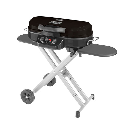 Coleman RoadTrip 285 Portable Stand-Up Propane Grill with 3 Adjustable Burners & Instastart Ignition, 20,000 BTUs of Power for Outdoor Cooking, Camping, Tailgating, Grilling, BBQs, & More