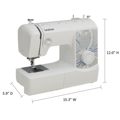 Brother XM3700 Machine, 37 Built-in Stitches, 5 Included Sewing Feet, 17.5 x 7.6 x 14.25 inches, White