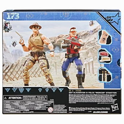 G.I. Joe Classified Series #173, SGT Slaughter & Felix Mercer Stratton, 2 Collectible 6 Inch Action Figures with 26 Accessories