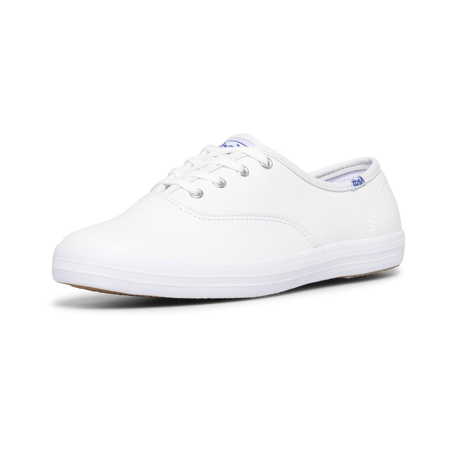 Keds Women's Champion Lace Up Sneaker, White Leather, 8 Wide