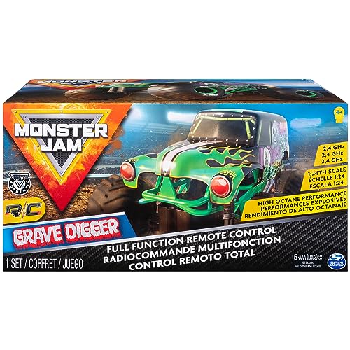 Monster Jam, Official Grave Digger Remote Control Monster Truck, 1:24 Scale, 2.4 GHz, Kids Toys for Boys and Girls Ages 4 and up