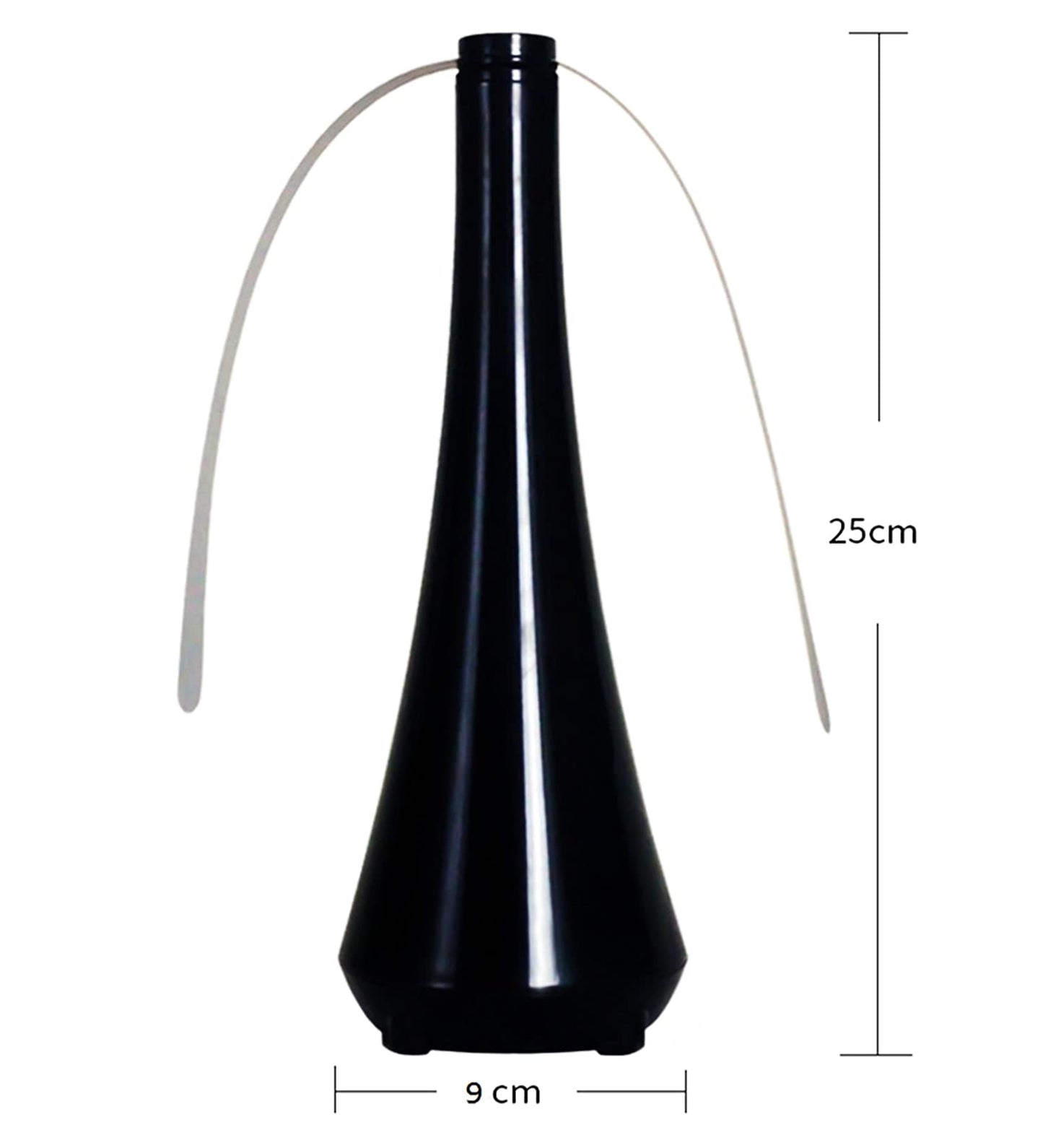 PATIOSIR Fly Swatter for Outside/Inside Meal, Picnic, Barbeque, Events - Battery Operated Food Spinning Fan (Black Color, 2pcs)