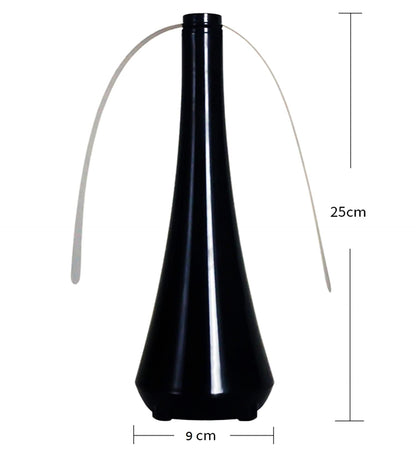 PATIOSIR Fly Swatter for Outside/Inside Meal, Picnic, Barbeque, Events - Battery Operated Food Spinning Fan (Black Color, 2pcs)