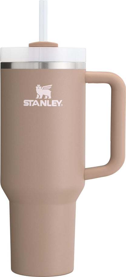 STANLEY Quencher H2.0 Tumbler with Handle and Straw 40 oz | Flowstate 3-Position Lid | Cup Holder Compatible for Travel | Insulated Stainless Steel Cup | BPA-Free | Almond Rose