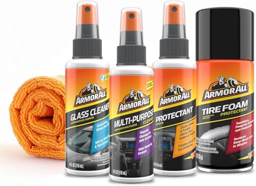 Armor All 5-Piece Complete Car Care Kit - All-in-One Interior & Exterior Cleaner, Tire Foam, Glass Spray & UV Protectant, Gift for Car Lovers