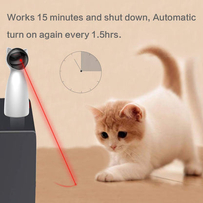 umosis Automatic Cat Laser Toy Interactive Cat Toys for Indoor Cats/Kitty/Dogs (White)