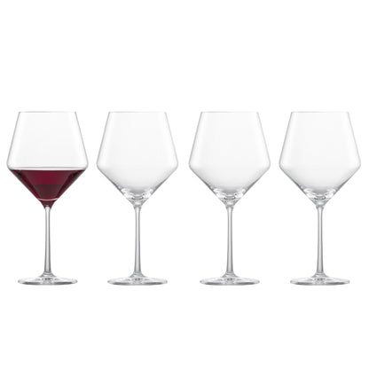 ZWIESEL GLAS Pure Burgundy Red Wine Glass (Set of 4), Graceful Burgundy Glasses for Red Wine, Dishwasher-Safe Tritan Crystal Glasses, Made in Germany (23 Ounce)