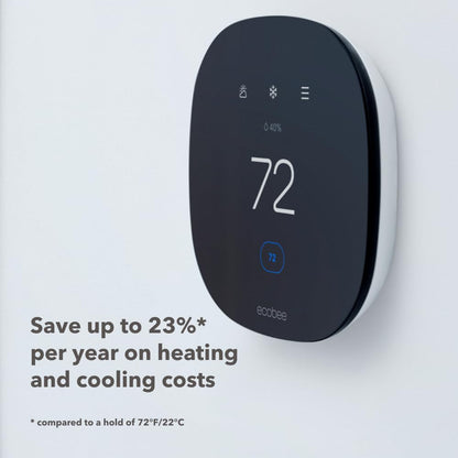ecobee3 Lite Smart Thermostat - Programmable Wifi Thermostat - Works with Siri, Alexa, Google Assistant - Energy Star Certified - DIY Install, Black