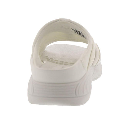 Easy Spirit Women's TRACIEE2 Flat Sandal, White 140, 7.5 Wide